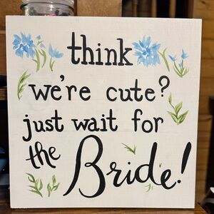 Cute Bridal Sign with Floral Design